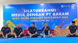 PT Garam Sumenep gelar silaturahim dengan wartawan, Selasa sore, 2/4/2024 (Foto: nolesa.com) 