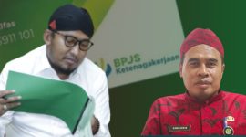 Kolase foto Bupati H. Achmad Fauzi Wongsojudo dan Kabag Kesra Kamiluddin