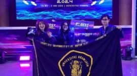 Hemalia Kusumadewi dan Irfan Azhari mahasiswa Universitas Brawijaya Malang juara 3 ajang National University Debating Competition (NUDC) 2024 (Foto: infopublik) 