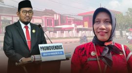 Kolase foto Bupati Dr. H. Achmad Fauzi Wongsojudo dengan Direktur RSUD dr. H. Moh. Anwar Sumenep, dr. Erliyati M. Kes 