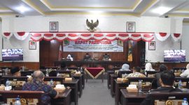Suasana rapat paripurna RPJPD 2024-2045 di ruang paripurna DPRD Sumenep (foto: humas DPRD Sumenep) 