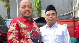 Sekretaris DPC PKB Sumenep Dr. Ach. Syaiful A'la bersama Bendahara DPC PDIP Sumenep H. Zainal Arifin (foto: ist) 