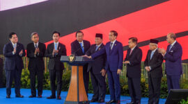 Presiden RI Prabowo Subianto secara resmi meluncurkan BPI Danantara di Istana Kepresidenan, Jakarta, Senin 24/2/2025 (Foto: IP/nolesa.com) 
