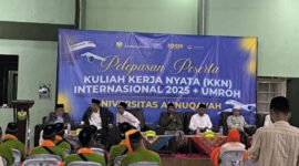 Suasana pelepasan KKN Internasional Universitas Annuqayah Guluk-Guluk, Sumenep, Rabu malam, 16/7/2025 (foto: IST) 