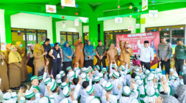 Puskesmas Pandian, Sumenep, Madura, Jawa Timur melaksanakan imunisasi massal campak atau Outbreak Response Immunization (ORI) pada Senin, 25/8/2025 (foto: IST) 