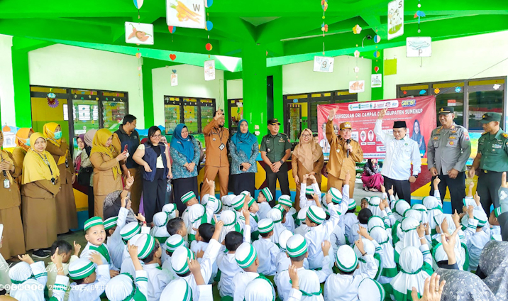 Puskesmas Pandian, Sumenep, Madura, Jawa Timur melaksanakan imunisasi massal campak atau Outbreak Response Immunization (ORI) pada Senin, 25/8/2025 (foto: IST) 