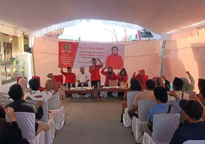 Anggota DPRD Fraksi PDI Perjuangan Sumenep, Hj. Nia Kurnia Fauzi, melakukan serap aspirasi atau reses, Selasa, 26/8/2025 (foto: IST) 