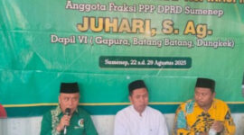 Anggota DPRD Fraksi PPP Sumenep, Juhari saat melakukan serap aspirasi, Sabtu, 30/8/2025 (foto: IST) 