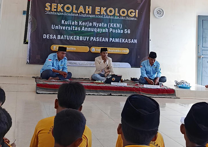 Mahasiswa KKN Posko 56 Universitas Annuqayah Gelar Sekolah Ekologi di LPI As-Sholihin, Kamis, 18/9/2025 (for NOLESA.COM) 