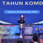 Menteri Komunikasi dan Digital Meutya Hafid menghadiri Syukuran 24 Tahun Kementerian Komunikasi dan Digital di Gedung Sapta Pesona, Jakarta Pusat, Selasa, 23/9/2025 (foto: Ist) 