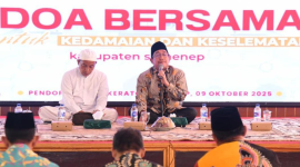 Pemkab Sumenep menggelar Doa Bersama di Pendopo Agung Keraton Sumenep, Kamis, 9/10/2025 (foto: ist)
