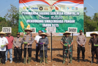 Wakil Bupati Sumenep, KH. Imam Hasyim menghadiri acara gerakan tanam jagung serentak di Kecamatan Lenteng, Rabu, 8/10/2025 (foto: ist)