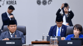 Presiden Prabowo saat menghadiri Konferensi Tingkat Tinggi (KTT) Kerja Sama Ekonomi Asia Pasifik (APEC) 2025 di Hwabaek International Convention Centre (HICO), Gyeongju, Republik Korea, Jumat kemarin,  31/10/2025 (foto: BPMI Setpres)