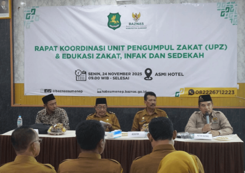 Baznas Sumenep menggelar Rakor bersama UPZ, Senin, 25/11/2025 (Foto: Ist)
