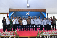 Pengurus PWI Sumenep periode 2025-2028 foto bersama Forkopimda, Rabu, 26/11/2025 (Foto: Ist)