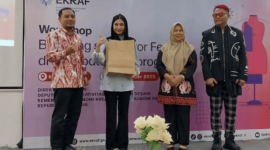 Novita Hardini saat menghadiri workshop bertajuk Branding Subsektor Fesyen di Kabupaten Ponorogo, Sabtu, 13/12/2025 (Foto: Ist)