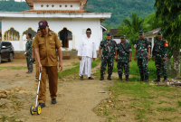 Dandim Sumenep tinjau lokasi TMMD 2026 di Desa Mandala, Rubaru, Senin, 22/12/2025 (Foto: Ist) 