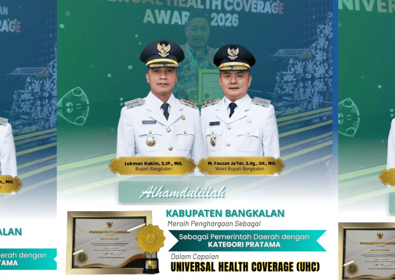 Pemkab Bangkalan raih anugerah UHC Pratama (Foto: Ist)