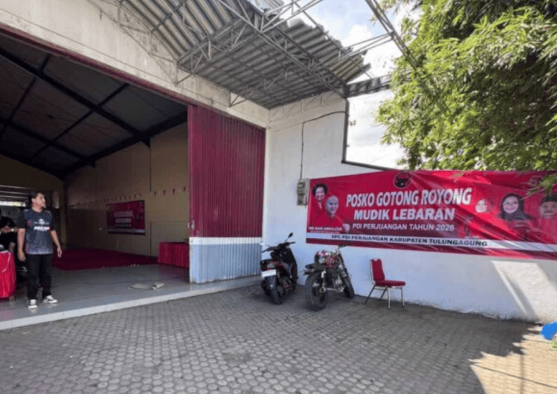 PDIP Tulungagung Beraksi, Dirikan Posko Mudik Lebaran (Foto: Ist)