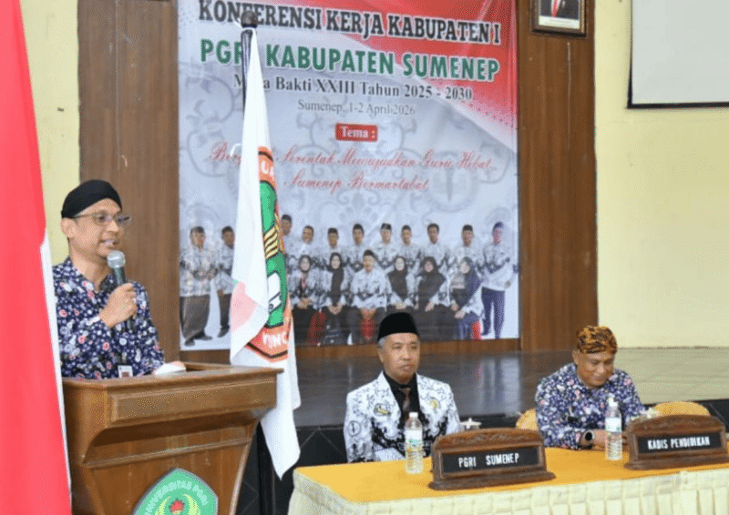 Hadiri Konkerkab PGRI Sumenep, Sekda Agus Berharap Inovasi Program (Foto: Istimewa)