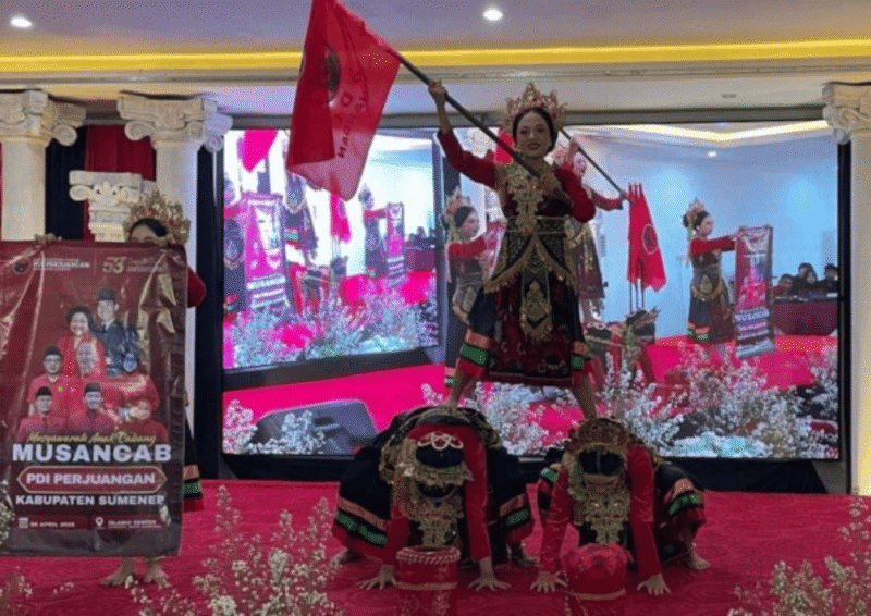 Tari Kembang Paseser dalam Musancab DPC PDIP Sumenep, Minggu, 26/4/2026 (Foto: Istimewa) 