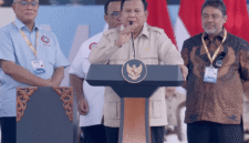 Presiden Republik Indonesia Prabowo Subianto menghadiri peringatan Hari Buruh Internasional (May Day) 2026 di Monumen Nasional (Monas) Jakarta, Juma, 1/5/2026 (Foto: Istimewa)