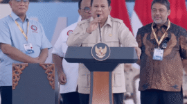 Presiden Republik Indonesia Prabowo Subianto menghadiri peringatan Hari Buruh Internasional (May Day) 2026 di Monumen Nasional (Monas) Jakarta, Juma, 1/5/2026 (Foto: Istimewa)