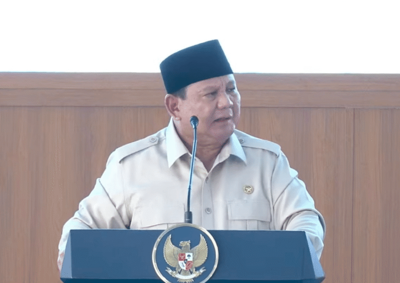 Presiden Prabowo saat meresmikan operasionalisasi 1.061 KDKMP di Kabupaten Nganjuk, Provinsi Jawa Timur, Sabtu, 16/5/2026 (Foto: Istimewa)