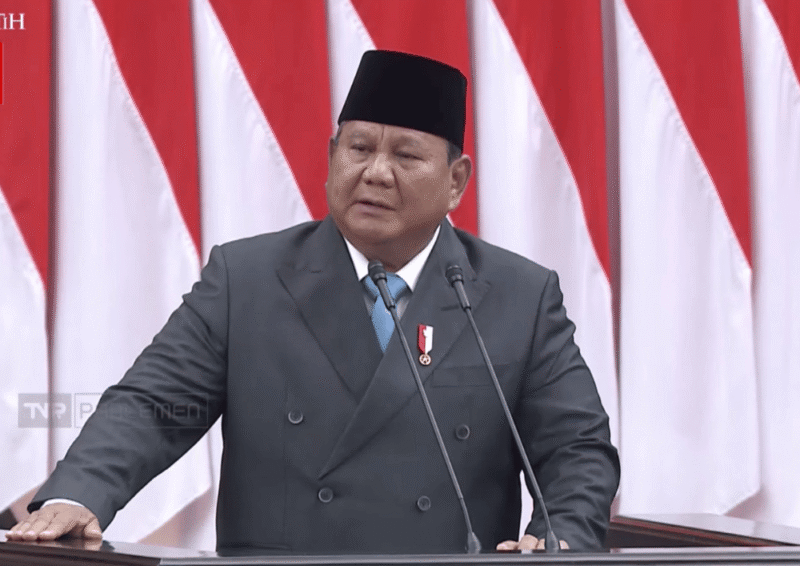 Presiden Prabowo dalam Rapat Paripurna DPR RI ke-19 di Gedung Dewan Perwakilan Rakyat Republik Indonesia, Jakarta, Rabu, 20/5/2026 (Foto: Istimewa)