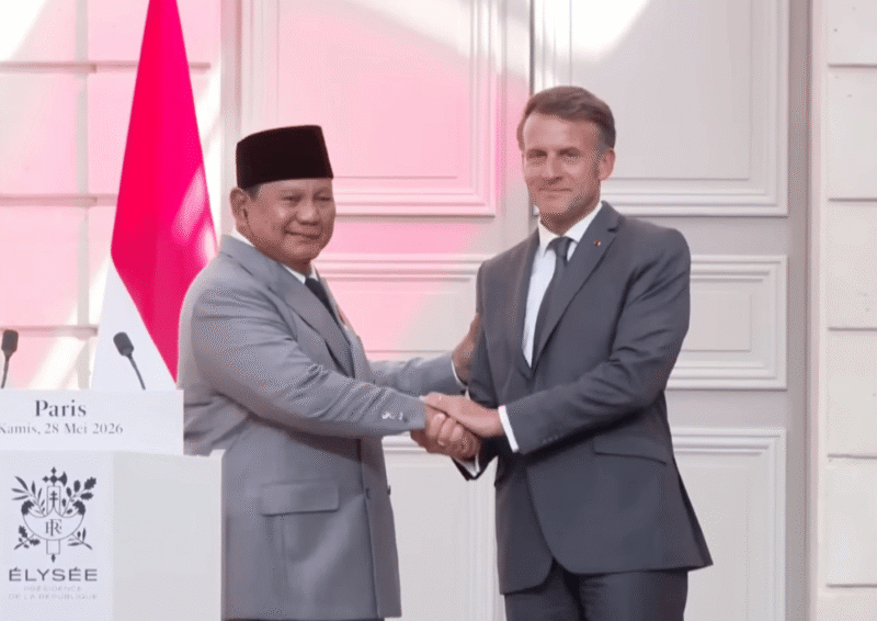 Presiden Prabowo dalam upacara resmi penyambutan kenegaraan di Prancis (Foto: Istimewa) 