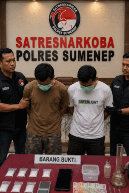 Enam Poket Sabu Disita, Dua Pemuda Diciduk Satresnarkoba Sumenep