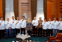 Jajaran pengurus JMSI Jatim bersilaturahmi dengan Gubernur Khofifah Indar Parawansa (Foto: Istimewa)