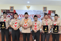 Bupati Fauzi saat menghadiri Rapat Kerja Cabang (Rakercab) Gerakan Pramuka Kwartir Cabang Sumenep Tahun 2026 di Aula DPMPTSP, Senin, 22/6/2026 Foto: Istimwa)