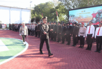 Upacara Hari Bhayangkara ke-80 di Polres Sumenep Berlangsung Khidmat (Foto: NOLESA.COM)