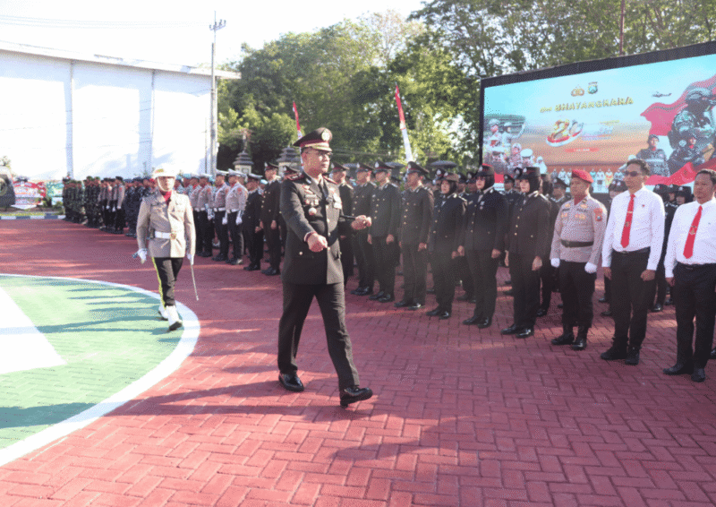 Upacara Hari Bhayangkara ke-80 di Polres Sumenep Berlangsung Khidmat (Foto: NOLESA.COM)