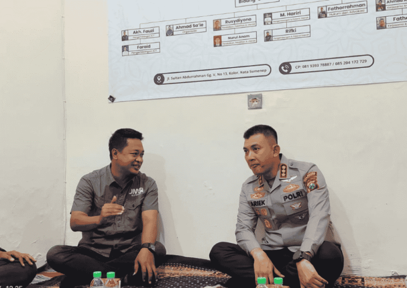Ketua JMSI Sumenep Supanji bersama Kapolresta Sumenep Kombes Pol. Ariek Indra Sentanu (Foto: Istimewa)