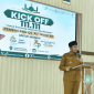 Bupati Fauzi sambutan dalam acara kick off  Hari Santri Nasional Kemenag Sumenep