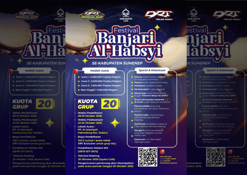 DRT Gemar Bersholawat akan menggelar Festival Banjari Al-Habsyi tingkat Kabupaten Sumenep (Istimewa)