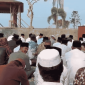 Para jemaah mendengarkan khotbah  sholat istisqa (Foto: Istimewa)