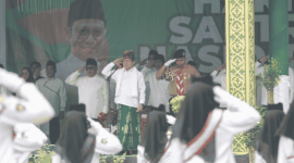 Gus Muhaimin dalam peringatan Hari Santri Nasional (HSN) 2026 di Pondok Pesantren Dar el Hikmah, Pekanbaru, Riau (Foto: Istimewa)