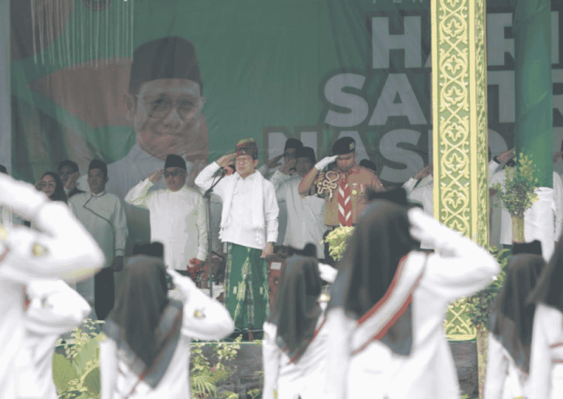 Gus Muhaimin dalam peringatan Hari Santri Nasional (HSN) 2026 di Pondok Pesantren Dar el Hikmah, Pekanbaru, Riau (Foto: Istimewa)