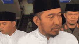 Bupati Fauzi saat diwawancarai usai apel HSN 2026 (Foto: NOLESA.COM)