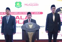Wakil Bupati Sumenep sambutan dalam acara pelantikan kepala sekolah, Minggu, 11/10/2026 (Foto: Istimewa)